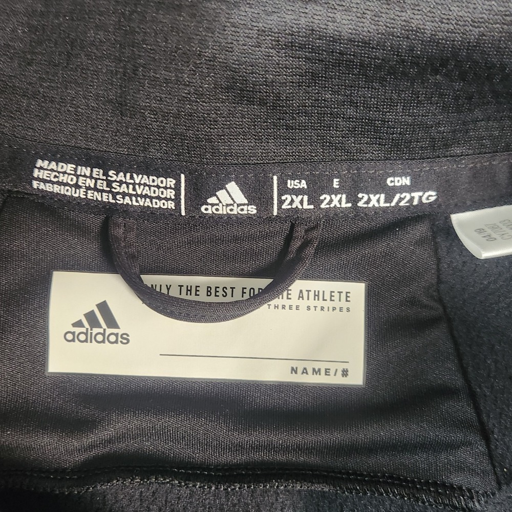 Adidas Climalite 1/4 Zip Long Sleeve Pullover Jacket Men 2XLT Black‎  NCC Logo - Picture 3 of 9